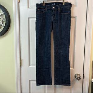 7 For All Mankind Jeans Womens Sz 26 Blue Denim Dark Straight Leg Seven